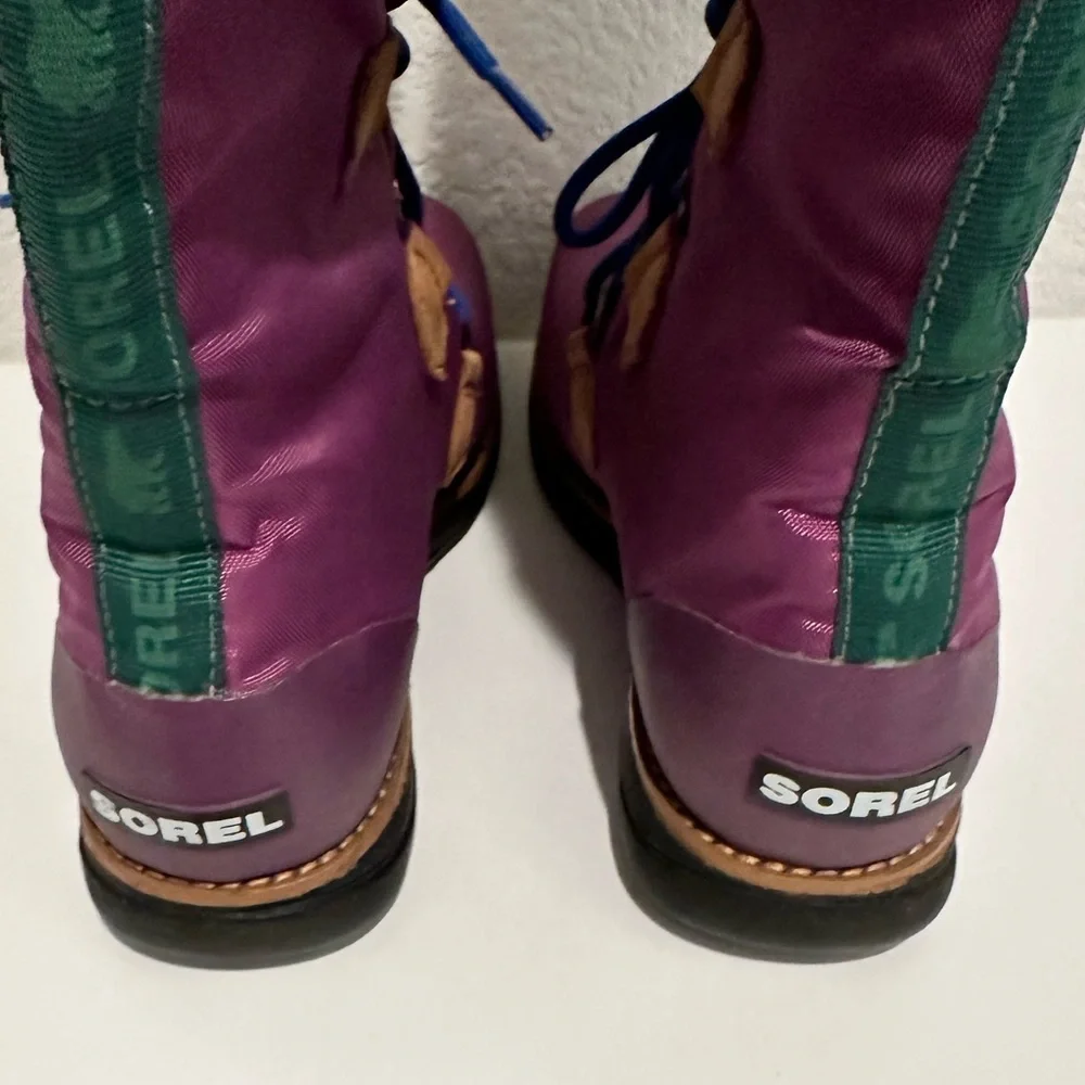 Sorel Damen Retro ‘88 Purple Waterproof Tall Rain Boot Size 5.5 Style NL1708-505